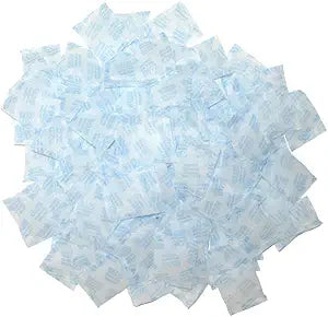 Premium Silica Gel Desiccant Packs 1 Gram 100 Packets Moisture Absorbers Dehumidifier Oil Resistant Food Pharmaceutical Contact Safe for Storage