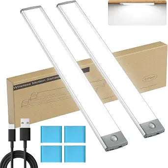 LEPOTEC Under Cabinet Lighting,Night Motion Sensor Light Indoor 2 Pack