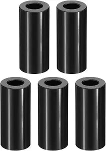 PATIKIL M10 Aluminum Spacers, 5 Pcs Metal Spacer Aluminum M10 x 3/4" OD x 2" L Aluminum Spacer Screw Standoff Round for 3/8" or M10 Screw Bolts