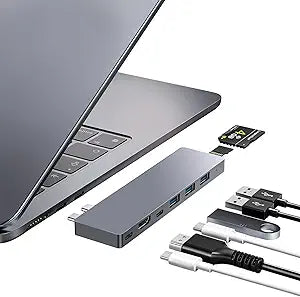 USB C Hub, 8 in 2 USB Adapter Thunderbolt 4 HDMI for MacBook Air/Pro M1-M5