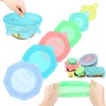 SOPHICO Silicone Stretch Lids for Food Storage in Fridge, 6 Pack