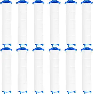 12Pcs 3.2 Shower Head Filter Cartridge, PP Cotton Replacement Filters for High Pressure Handheld Turbo Fan, Vortex Hydro Jet Shower Head, Improves Water Quality, Easy Install
