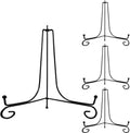 HENABLE 4PCS Premium Black Iron Plate Stands for Display Large 12 Inch