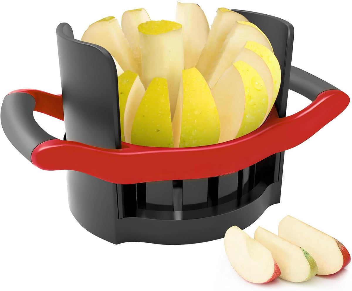 OOKUU 5.12 - Inch Large Apple Slicer, Cut 12 Thin Slices All the Way Through, HEAVY - DUTY Stainless Steel Apple Corer & Slicer for Fruits & Vegetables - Dishwasher Safe