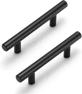Estmoon 30 Pack Cabinet Handles Matte Black Cabinet Pulls, 3 Inch