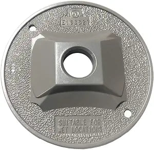 Sigma 14381 Weatherproof 1/2" 1 Hole Round Lamp Holder Cover, Gray