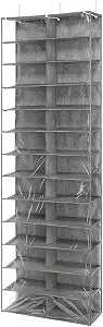 Whitmor Over The Door Shoe Shelves - 26 Sections - Crosshatch Gray