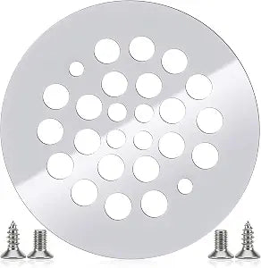 Round Hole Shower Drain Cover, 4.25 Od Sliver Floor Drain Cover