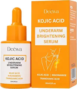 Kojic Underarm Brightening Serum with Niacinamide for Elbows, Knees, Private Areas, Armpit, Dark Spots Corrector Nourishing Firming Daily Skin Care Serum Paraben-Free, Vegan