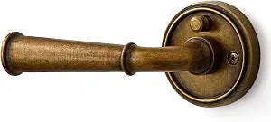 Door Handle Antique Brass Retro Privacy Vintage Door Lever, 1 Pack