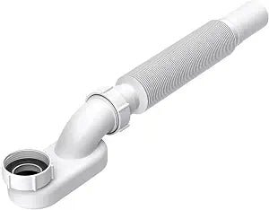 Xendywasher 1-1/2" Flexible Low Profile P Trap for Freestanding Tub