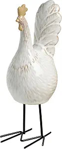 Elements Ceramic Rooster Figurine Decorative Statue, 8.5 Inch, Kitchen Decor Accent, Tabletop Centerpiece, Housewarming Gift