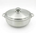 5.5-Quart 11-Inch Traditional Caldero Pot with Silver Aluminum Lid, Aluminum Rice Pot for Arroz, Beans, Soups and Stews, Induction Compatible