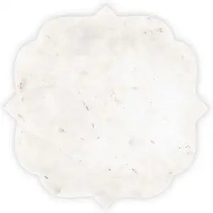 Santa Barbara Design Studio Charcuterie Boards Moroccan Marble Serving Board for Cheese, Meat, and Fruit, 12" x 12" x 1", White