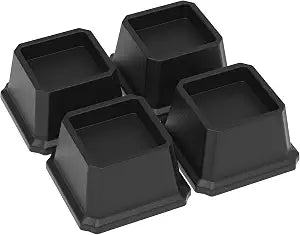 Bed Risers 2 Inch Heavy Duty, 4 Pack Furniture Risers, Black