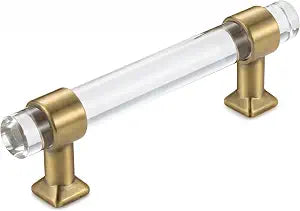 Orger 10 Pack Acrylic Cabinet Handles 3 Inch Cabinet Pulls Clear Crystal Cabinet Pull Handles for Kitchen Bedroom Bathroom Hardware Knobs and Pulls