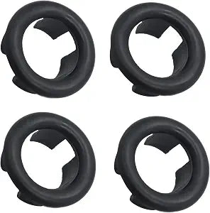 4 Pack Sink Overflow Covers Bathroom Kitchen Basin Trim Spares,Black