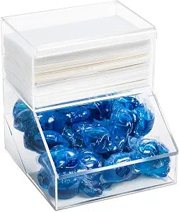 Inevibe Laundry Pod Holder & Dryer Sheet Dispenser with Lids, 2 Compartment