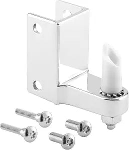Prime-Line 656-8843-T Post Mounted Gravity Pivot Hinge, 1 In., Zamak Construction, Chrome Finish, 1/2 In. Pintle, Bottom Hinge (Single Pack)