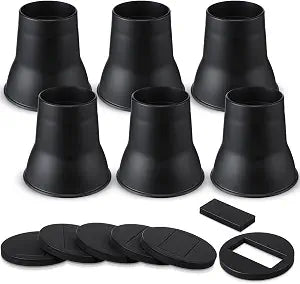 Heavy Duty Bed Risers  Adjustable Furniture Risers for Beds, Sofas, Tables, and Chairs  Supports up to 1500 Lbs(6 Inch,Unstackable,Set of 6)