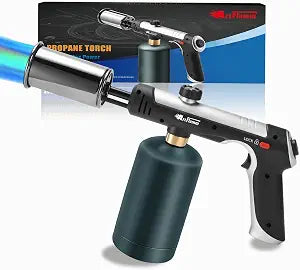 ARTFLAMM Powerful Propane Torch Gun, Kitchen Cooking Torch, Culinary Torch Campfire Starter, Adjustable Grill Torch for Searing Steak, BBQ(Propane Tank Not Included)