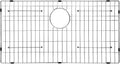 Sanycasa Stainless Steel Kitchen Sink Grid - 29-11/16'' x 15-5/8'' Sink Protector for Single Bowl Sinks - Rear Drain with Corner Radius 3/8", Durable Sink Grate & Drying Rack for Glassware