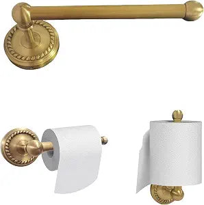 Antique Brass Toilet Paper Holder, Gold Bath Tissue Roll Holder Wall Mount