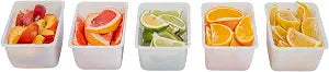 Restaurantware White Plastic Pint Insert, 5.5 x 3.5 x 2.8 In, 5 Pack