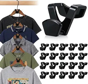 Smartor Clothes Hanger Connector Hooks 60 Pack, Space Saving Hangers