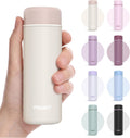 TOURIT 6.7 Oz Small Water Bottles Insulated Mini Stainless Steel Cup,Beige