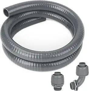 Electrical Conduit Kit 3/4" 4ft, AC Whip Kit, Liquid-Tight PVC Conduit
