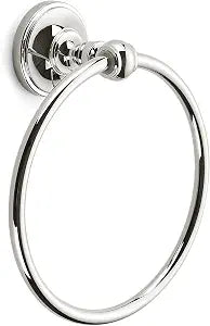 khtumeware 1 Pack Vibrant Polished Nickel Bath Towel Ring, Bathroom Hardware Accessories Heavy-Duty Hand Towel Holder for Bathroom, Modern Round Towel Hanger Wall Mounted