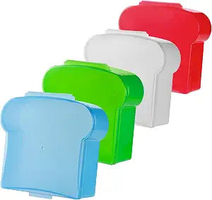 20 Oz Sandwich Containers for Kids, Toast Shape Lunch Box with Lids, 4 PCS