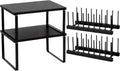 4 Pcs Kitchen Organizer Accessories Set for Cabinet, Black, 11.8 x 7.9''