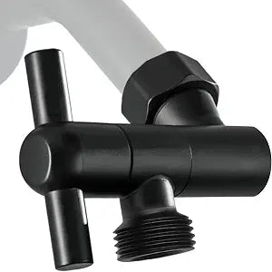 All Metal Shower Head Elbow Adapter, Stainless Steel Shower Arm Extension Connector for Shower Heads, Matte Black