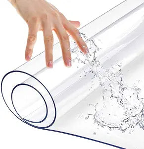 18x38" Transparent Writing Mat Wipeable Protector Cover for Table Crystal Clear Plastic Table Protector Desk Mat PVC Vanity Mat Dresser Mat Table Protector Pad Waterproof Clear Mat for Desk Non-slip