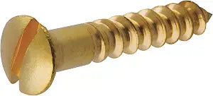 Hillman 1173 Brass Oval Head Slotted Wood Screw 8 x 1 1/4 in. 30-Pack