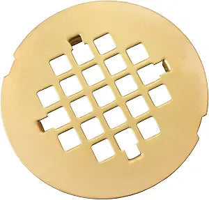 4-1/4" Snap-in-in Shower Drain Cover 304 Stainless Steel Round Replacement Floor Drain Cover, Drain Strainer, Lattic (Brushed Gold.)