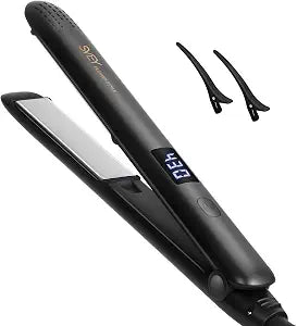 SVEY Dual Voltage Flat Iron Ceramic Hair Straightener for Europe Travel