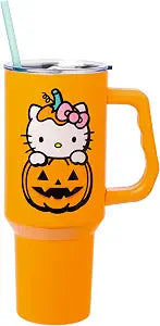 Silver Buffalo Sanrio Hello Kitty Halloween, Stainless Steel Tumbler, 40oz