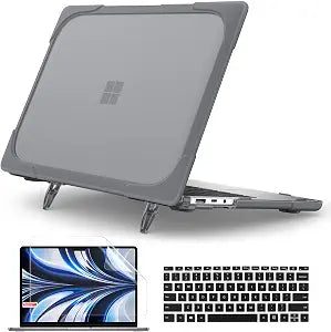 Batianda Case for Microsoft Surface Laptop 13.5 Inch,Metal Palm Rest, Grey