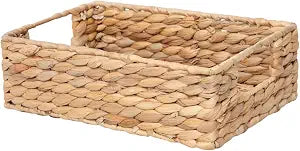 Small Water Hyacinth Storage Basket Organizer