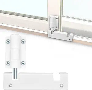 Patio Sliding Glass Door Foot Lock, Rail-Childproof Safety Window Locks