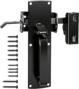 WRINGKIT Thumb Gate Latch for Wooden Fence, Self Locking Latch Hardware