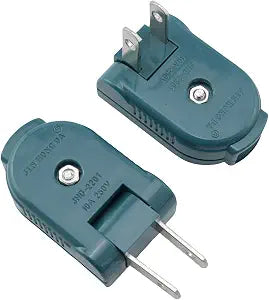 2pcs Two-Flat-Plug Wiring Plug Male Removable Rotatable 90 Degree Rotatable Electrical Plug Extension Cord Replacement End Small Appliance Power Plate