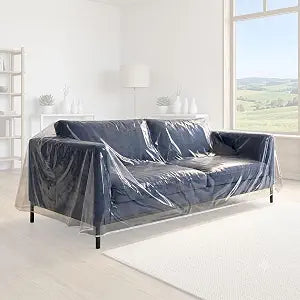 LAMINET Deluxe Heavy-Duty Crystal-Clear Furniture Protectors Protects Dust, Dirt, Spills, Pet Hair and Dander, Paws and Claws Sofa-36RH x 18" FH x 84W x 40" D, Loveseat Sofa