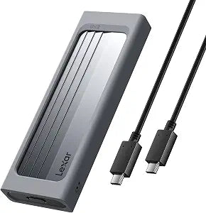 Lexar E300 M.2 NVMe SSD Enclosure, USB-C 10Gbps External SSD Reader/Adapter