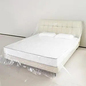 Heavy Duty Plastic Covers for Furniture, Waterproof Couch & Bed Sofa Cover Protector, Loveseat Storage Cover, Extra Large Plastic Sheet 106" x 146" (3)