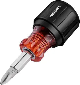 ARROW 5-in-1 S2 Steel Stubby Multi-Bit Screwdriver & Nut Driver