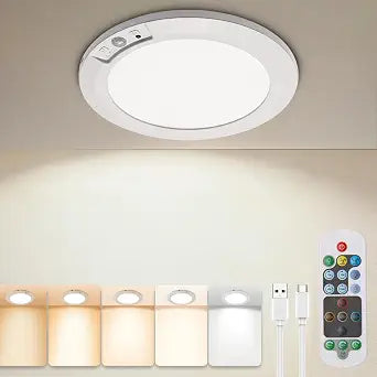 Rechargeable Motion Sensor Ceiling Light with Remote